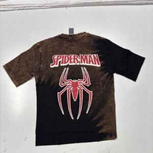 Acid Washed Drop Shoulder T Shirts (Brown)