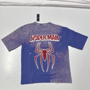 Acid Washed Drop Shoulder T Shirts (Blue)