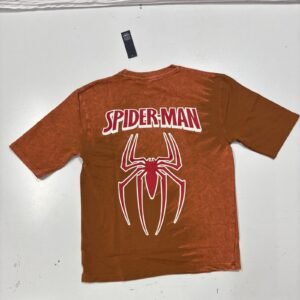 Acid Washed Drop Shoulder T Shirts (Orange)