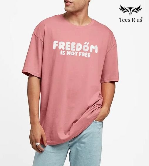 Cotton Drop Shoulder T Shirts (pink)
