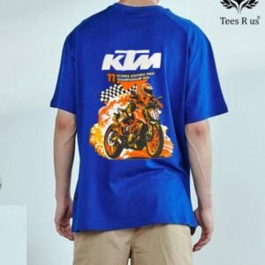 Cotton Drop Shoulder T Shirts (Blue)