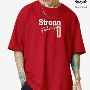 Cotton Drop Shoulder T Shirts (Red)