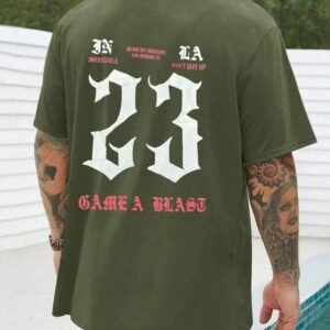 Cotton Drop Shoulder T Shirts (Green)
