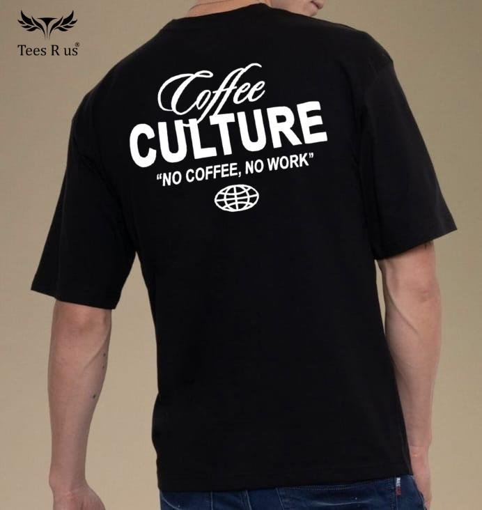 Cotton Drop Shoulder T Shirts (Black) - Image 2
